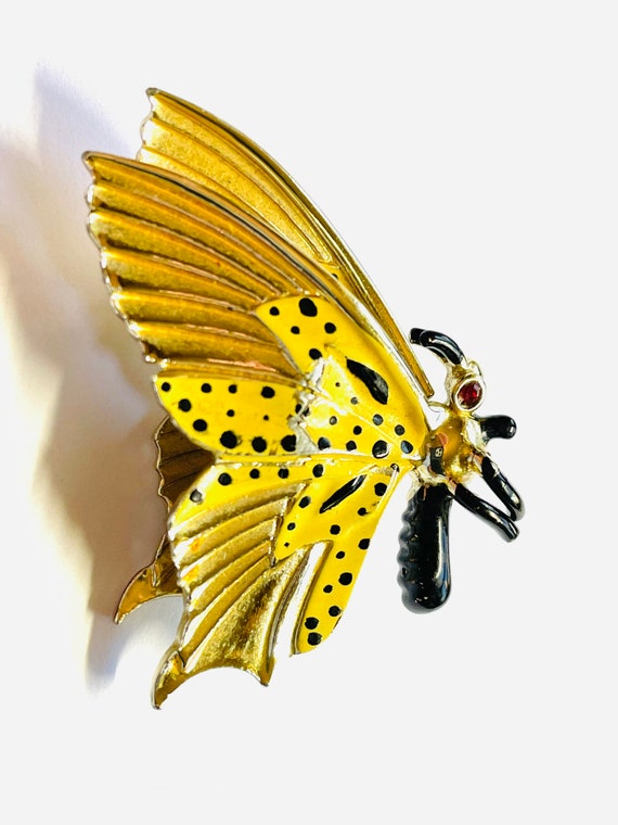 Vintage Jewelry Sarah Coventry Butterfly in Black… - image 2