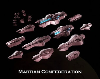 Martian Confederation  - 1/5000 Scale - Grand Fleet Admiral Tabletop