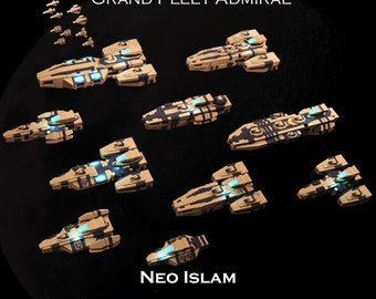 Neo Islam Fleet - 1/5000 Scale - Grand Fleet Admiral Tabletop