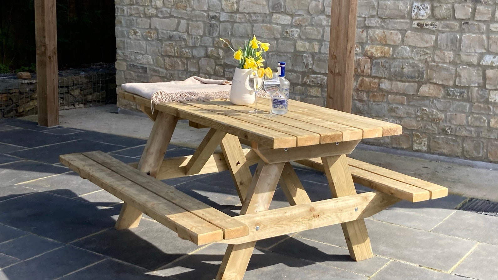 Heavy Duty Wooden Picnic Table Bench Fast Dispatch 46 Seater Etsy UK