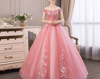 Vestido de Quinceañera Nuevo Elegante Cuello de Barco Bordado - Etsy México Vestido de Quinceañera Nuevo Elegante Cuello de Barco Bordado - Etsy México