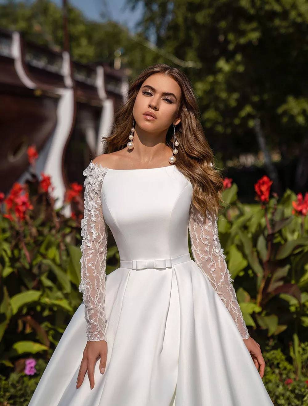 Stunning Backless Floor Length Satin Wedding Gown 2/4/6/8/10 US seller 