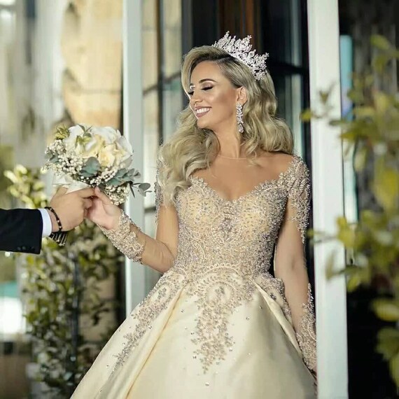 Sleeves Ball Gowns Wedding Dress 
