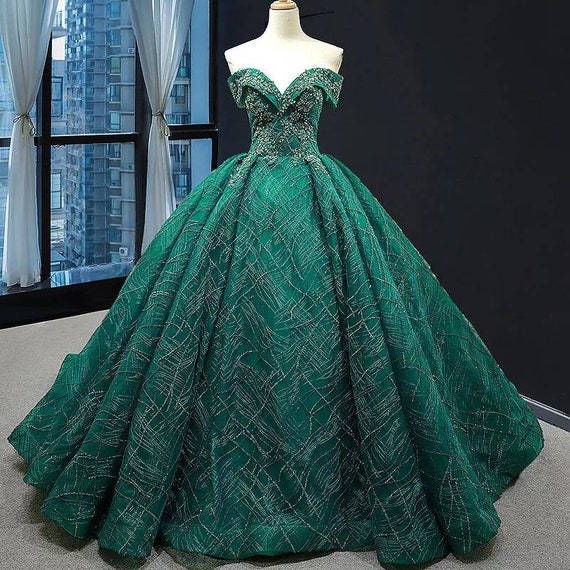 Light Green Quinceanera Dresses Sweet 16 Pageant 3D Floral Beaded Prom Ball Gown atelieryuwa