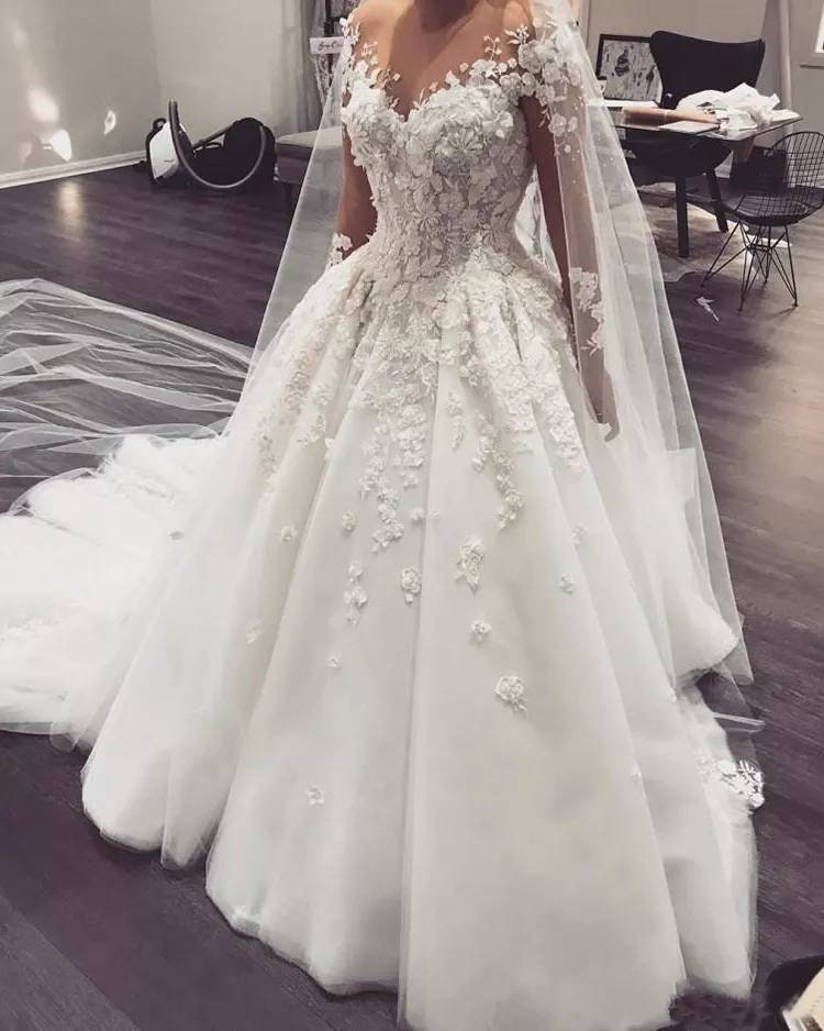 Luxury Arabic A-line Wedding Dress / Princess Robe De Mariee - Etsy
