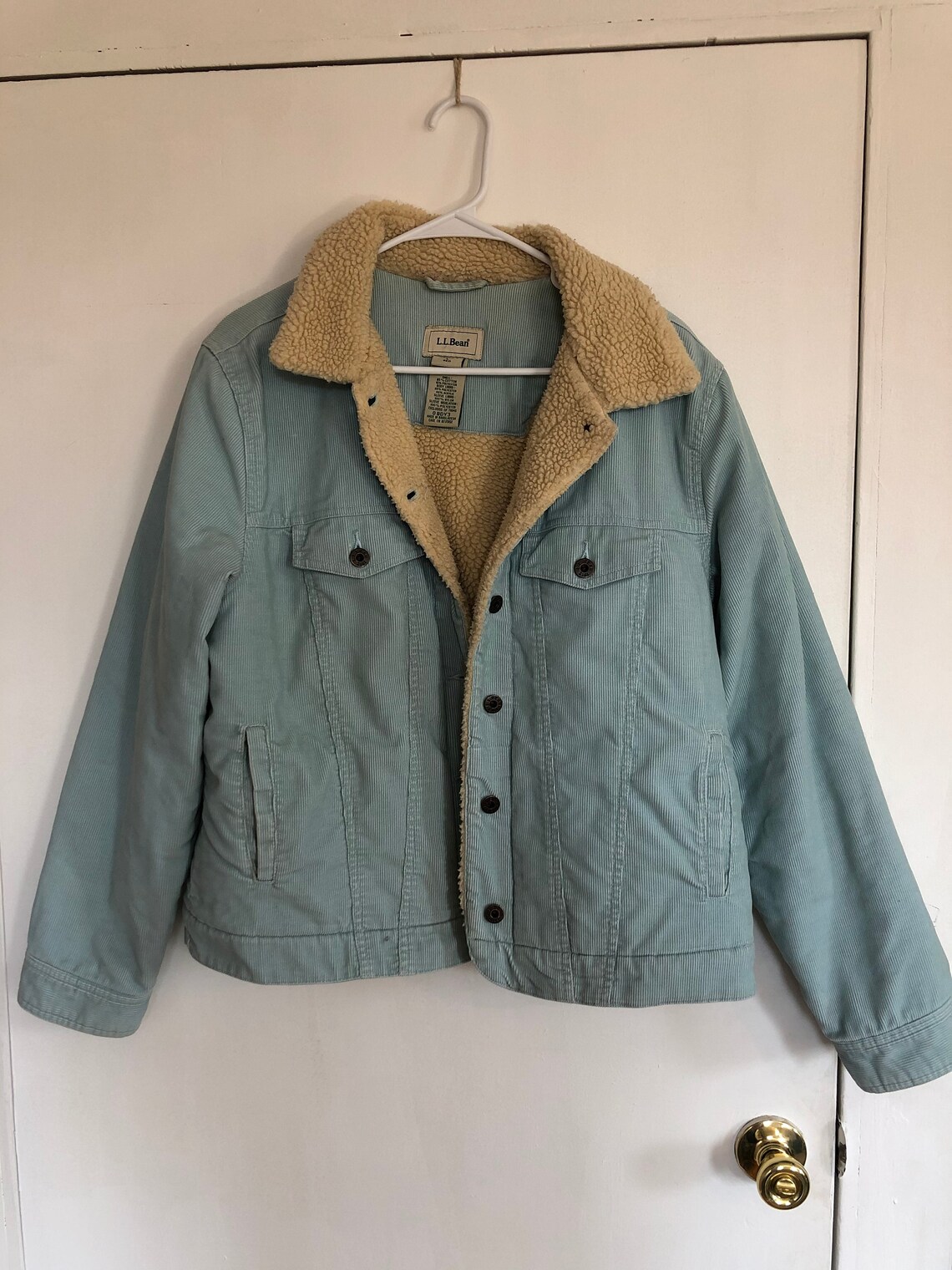 Vintage L.L.Bean baby blue corduroy jacket Etsy