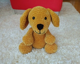 Hund gehäkelt Golden Retriever Welpe Stofftier Amigurumi Häkelhund