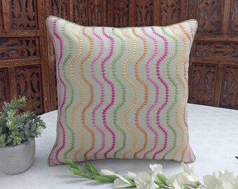 Embroidery pillow cover
