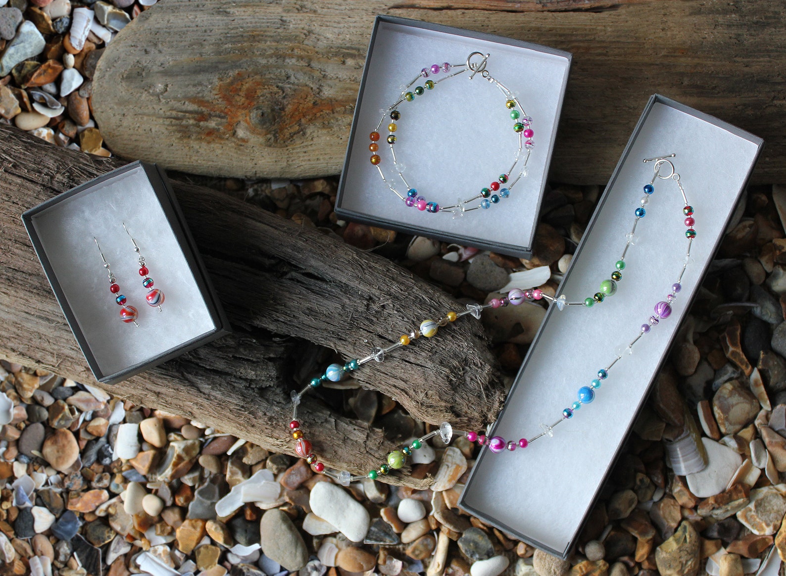 Necklace Handmade Gemstone Jewellery Wells Beach Huts Etsy