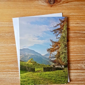 Tarjeta de felicitación Langdale / Postal fotográfica escénica / Paquete de tarjetas con fotografías de paisajes del Reino Unido / Paisaje pintoresco del Distrito de los Lagos