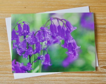 English Bluebell Card | Blank Photographic Card | Bluebell Greeting Card For Mum | Bluebell Photography Notecard | Bluebell Birthday Card UK