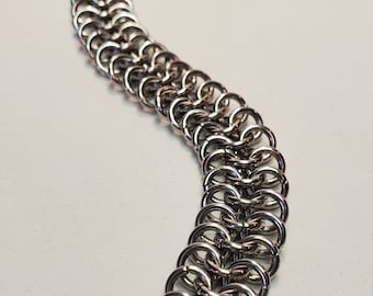 Pulseira de cota de malha 4 em 1 em aço inoxidável