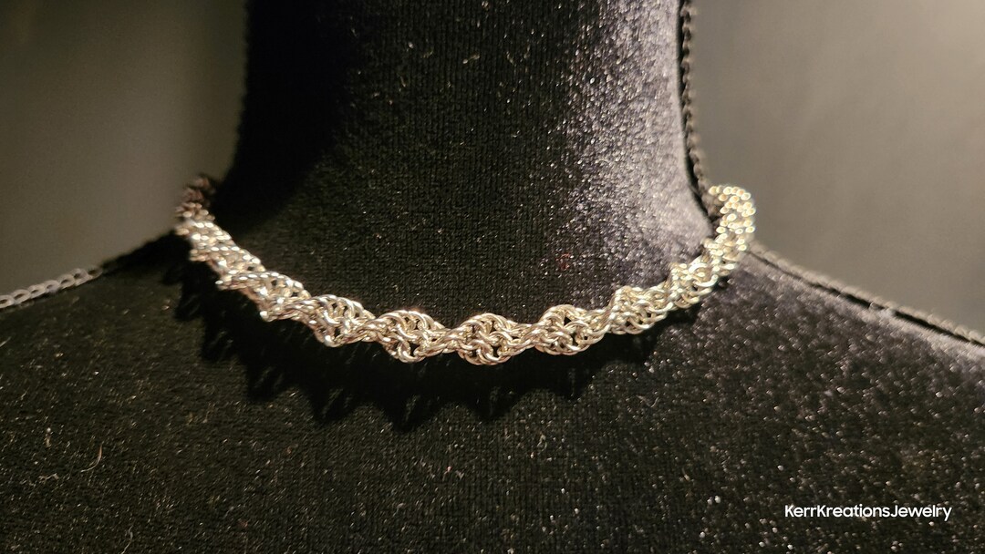 Spiral Rope Chain Handmade Chainmail Necklace - Etsy