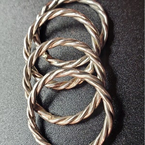 Argentium and sterling silver stackable rings