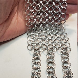 Wide aluminum chainmail choker