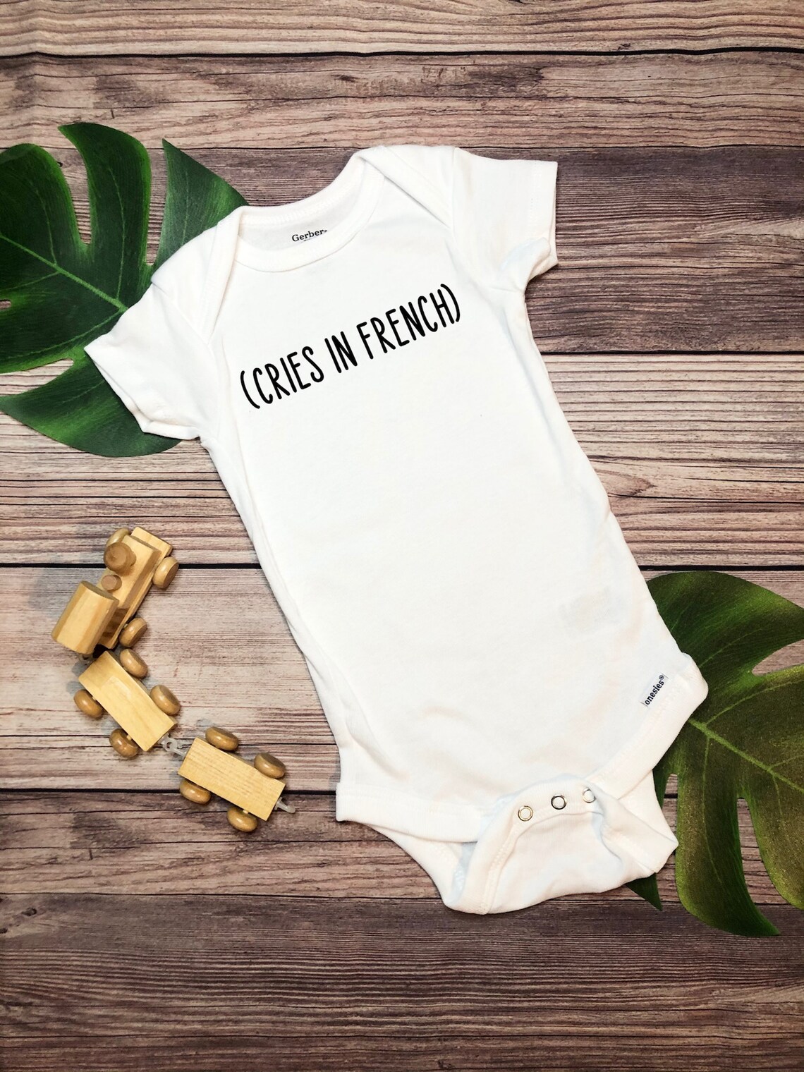 Cries in French Baby Onesie French Cute Organic Baby Etsy