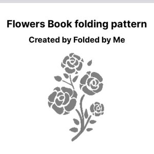 Flowers bookfolding pattern | floral book art | upcycled handmade gift | cut and fold design | medium difficulty