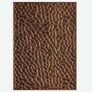 May include: A rectangular wooden panel with a carved, textured surface. The panel is a warm brown colour, with a repeating pattern of curved, wave-like ridges. The design creates a sense of depth and visual interest.