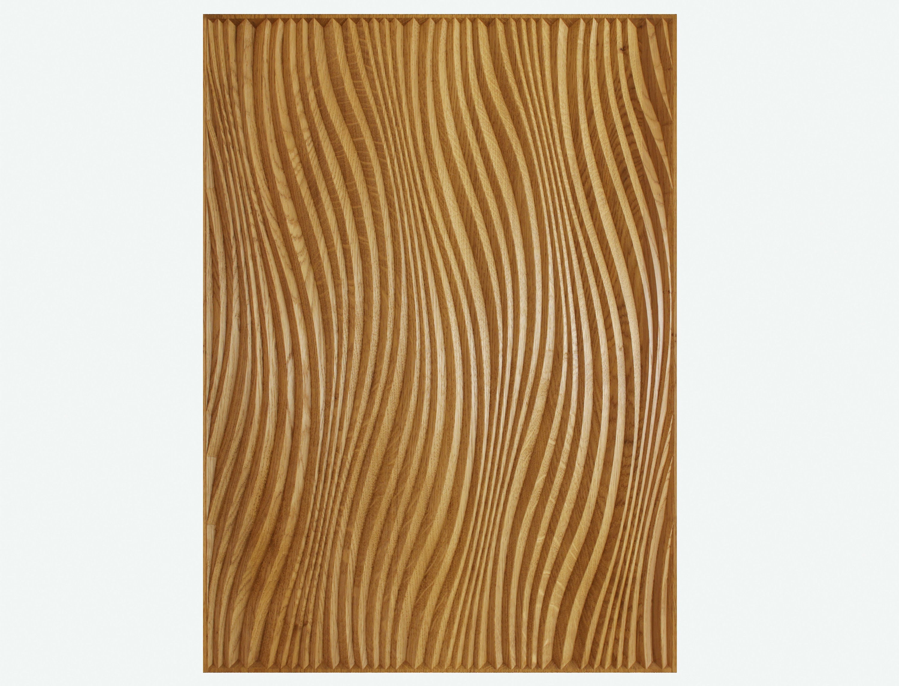 Oak Wall Board, 28x20 Inch Carved Decor. Home Interior Design