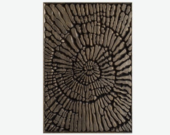 Oak Wood Nautilus Shell Wall Sculpture – Coastal Beach House Decor