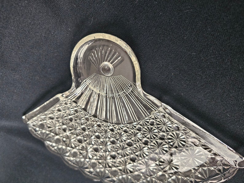 Vintage Anchor Hocking Fan Shaped Glass Dish, Trinket, Snack Plate Etsy