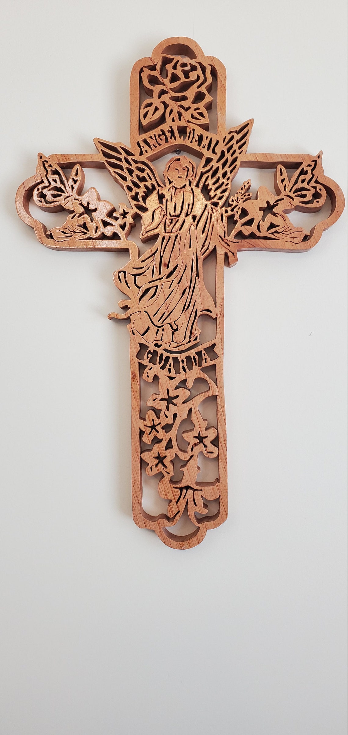Wood Cross Handmade Cedar Wood Bible Passages Etsy