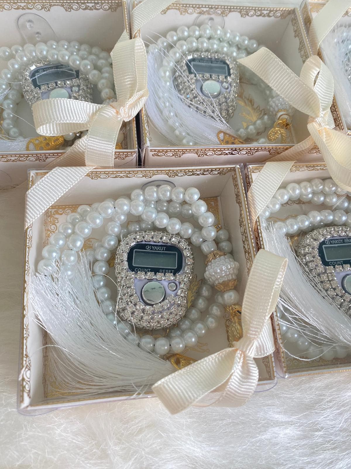 Prayer Bead And Finger Counter Set Pearl Tasbeeh Set Islamic Etsy