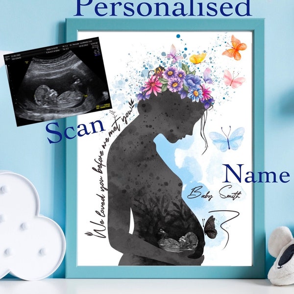 Personalisierte neue Mama Geschenk | Babymitteilung | Baby Shower Geschenke | Mein erster Scan | Baby Reveal Geschenk | Ultraschall Baby Scan Rahmen
