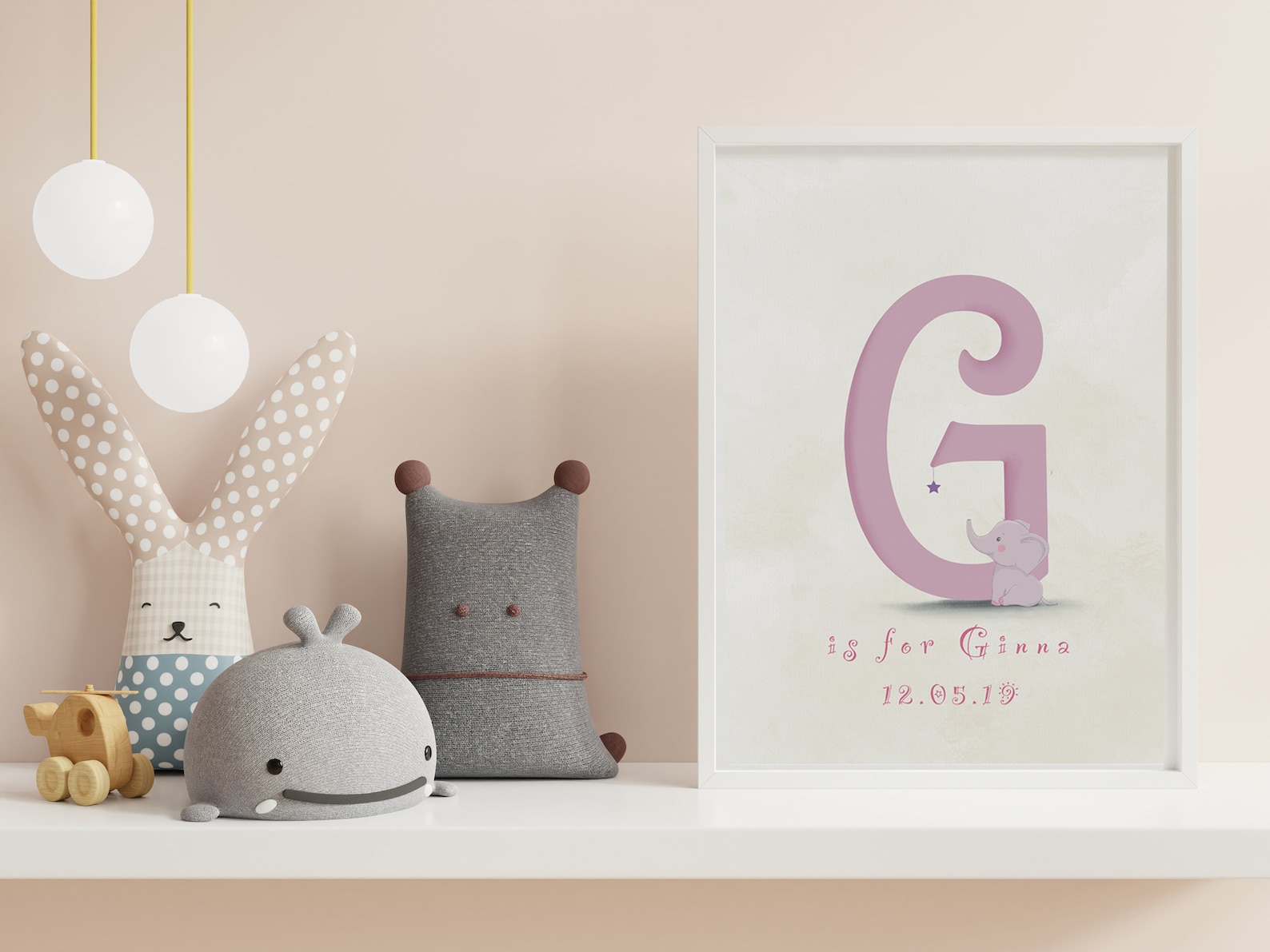 Baby Name Print Nursery Wall Art Baby Decor Set of 3 Girl Etsy