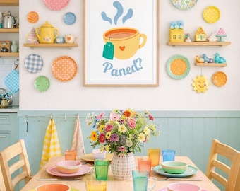 Paned Welsh Tea Print | Cymraeg Kitchen Wall Art