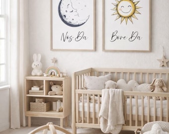 Bore Da Sun Print | Welsh Good Morning, Nursery Wall Art
