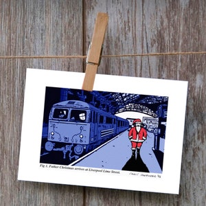 Christmas Card Pack - Santa Comes to Liverpool Lime Street - 5 pack