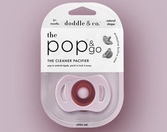 Pop & Go pacifier - dummy - pacifier with built-in case - I Lilac You