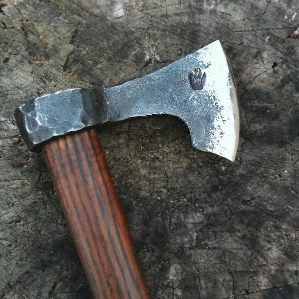 Tomahawk - forged axe with leather sheath