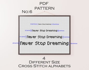 Patrón de punto de cruz del alfabeto completo, PDF