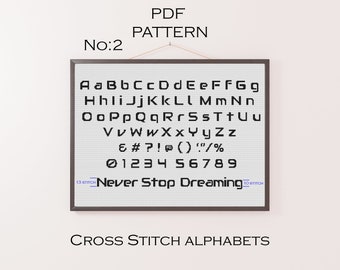Patrón de punto de cruz del alfabeto completo en PDF