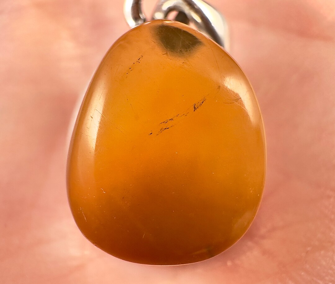AMBER Pendant AAA Sterling Silver Authentic Fossilized Etsy