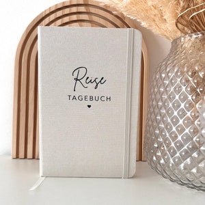 Notizbuch "Reisetagebuch"  A5 50% recycelt aus PET | Erinnerungen Reise | Abenteuer Camping | Urlaubserlebnisse | Paar-Geschenk Sie & Ihn