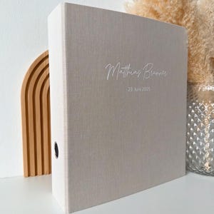 Gepersonaliseerde A4 linnen ringband van 8 cm breed | Portfolio | Ringband | Documentorganisatie | Schoolringband | Universiteitsringband | Kantoorringband