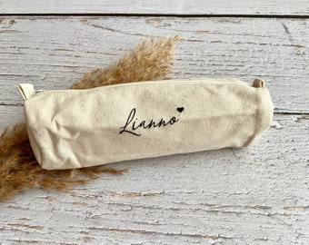 Personalisiertes Federmäppchen aus Baumwolle