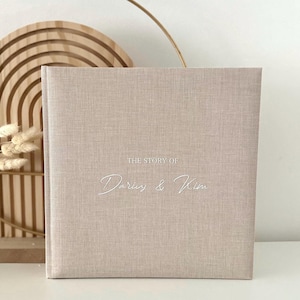 Fotoalbum Leinen personalisiert | Hochzeit |  Gästebuch | JGA | Erinnerungen | Taufe | Jahrestag | Jubiläum | Reise | Geburtstag | Abschied