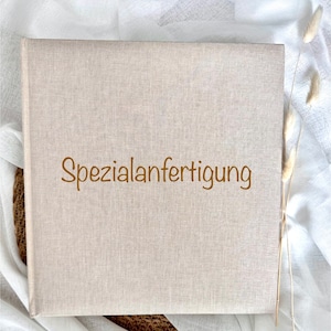 Sondergröße 30x31cm Fotoalbum Leinen personalisiert Hochzeit Gästebuch Erinnerungen Taufe Jahrestag Jubiläum Geburtstag Bild 1