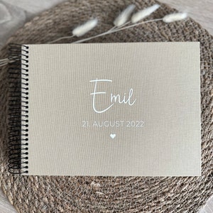 Personalized Photo Album Linen | birthday | Baby album | Confirmation | Confirmation | Baptism | Gift baby birth | Communion | anniversary