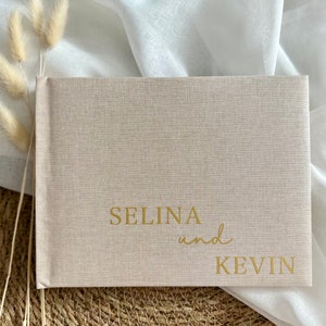 Personalized linen photo album | Wedding | Guest book | Bachelorette party | Memories | Baby album | Christening | New baby gifts | Anniversary