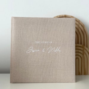 Photo album linen personalized | wedding | Guestbook | JGA | Memories | Baptism | anniversary | anniversary | Travel | birthday | Farewell