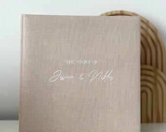 Photo album linen personalized | wedding | Guestbook | JGA | Memories | Baptism | anniversary | anniversary | Travel | birthday | Farewell