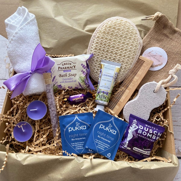 Wellness Set „Lavendel“ | Geschenkbox | Spa |Personalisierbar