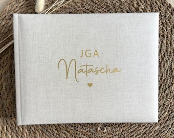 Leinen Fotoalbum personalisiert | Hochzeit |  Gästebuch | JGA | Erinnerungen | Taufe | Geschenk Baby Geburt | Jahrestag | Jubiläum | Reise