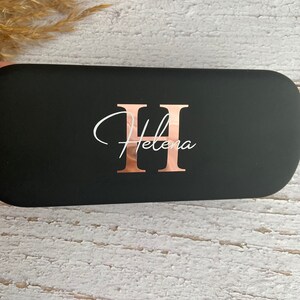 Personalized glasses case hard shell with name and initial individual gift idea image 9