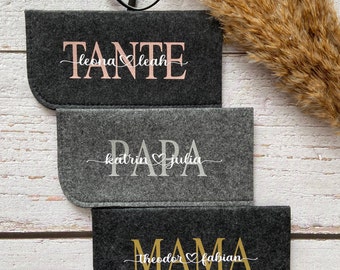 Personalized felt glasses case | Mother's Day | Father's Day | Mom | mom | grandma | dad | Grandpa